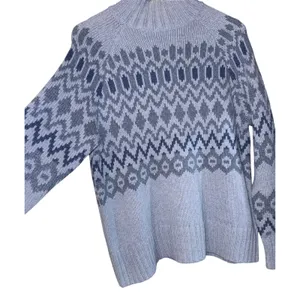 Vineyard Vines Fair Isle Merino‎ Wool Blend Mock Neck Sweater Women's Small Cozy thumbnail 4