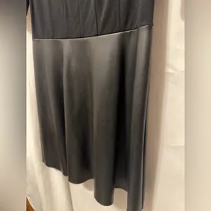 NWT Anthropologie Bailey 44 Parlour Ponte skater faux leather dress size XL thumbnail 7