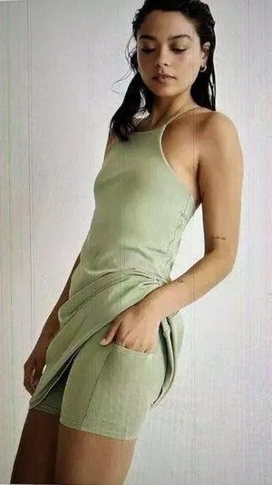 Madewell Flex Fitness Dress w/Built in Shorts Tennis Pickle Ball Green Size S thumbnail 1