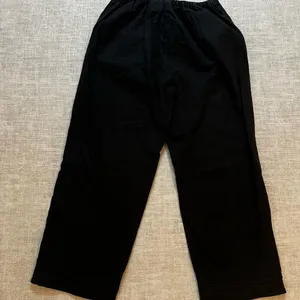 Oleg Cassini black linen capri pant size L thumbnail 1