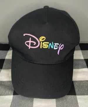 Disney Black Baseball‎ Cap Adult Size Colorful Embroidered Logo thumbnail 1