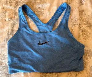 Nike Blue Sports Dri-Fit Bra Racerback Large thumbnail 1