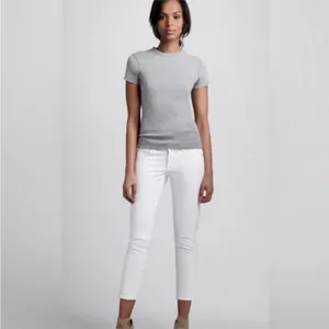 Paige Kylie Crop Jeans White 28 Skinny Stretch thumbnail 9