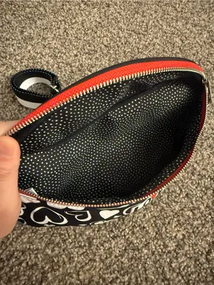 Brighton LOVE Black and White Heart Print Crossbody Belt Bag thumbnail 4