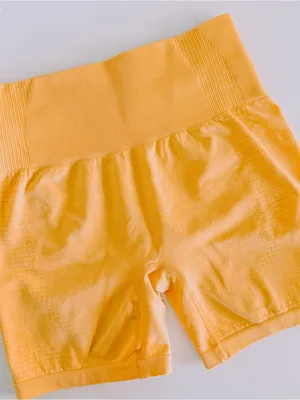 No Brand Yellow Seamless Shorts. Size No tag, but fits like a small. thumbnail 1