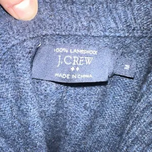 J Crew navy cowl neck 100% lambswool elevated basics sweater Blue Size XL thumbnail 3