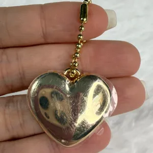 1" COACH Gold Heart Metal Hangtag Hang Tag Key Fob Bag Charm thumbnail 2