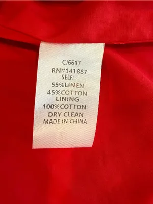 TCEC Quilted Linen Blend Cropped Jacket Pink Trim Preppy Cottagecore L thumbnail 6