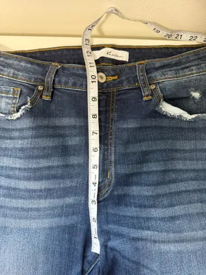 KanCan Frayed Ankle Skinny Jeans Dark Wash High Rise Distressed thumbnail 10