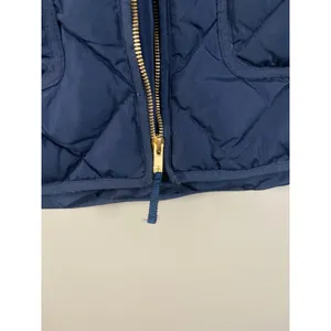 Woolrich Puffer Vest Women's L Blue Quilted‎ Duck Down Full Zip Winter Pockets thumbnail 2