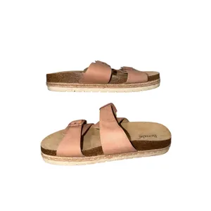 Bjorndal Kai Sandals Womens 9 Pink Double Buckle Cork‎ Footbed Slide Espadrille thumbnail 5