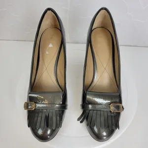 Isola Womens Heels 8 Brown Tassel Front Closed Round Toe Slip-On Shoes Pumps thumbnail 2