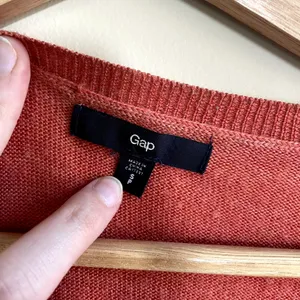 Gap wool blend peach coral open front cardigan women's size SP knit‎ sweater thumbnail 2