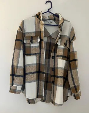urban daizy plaid shacket  thumbnail 1