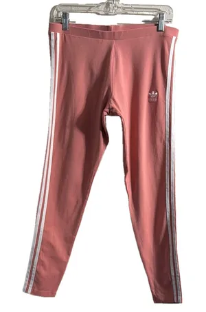 Adidas Pink High-Waist Leggings with Side Stripes thumbnail 1