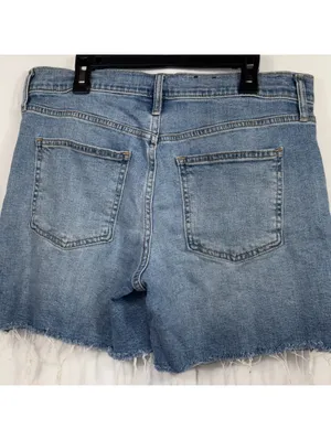 Gap Girlfriend Denim Shorts 29/8 Mid Rise Cutoff thumbnail 5