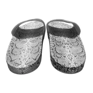 NWOB Rhinestone Snake Print Slides Gray Size 9 thumbnail 7