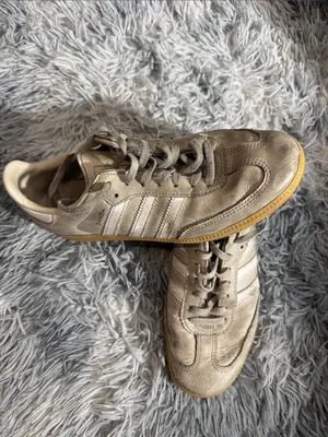 adidas Samba Suede Sneakers in Beige with Gum Sole thumbnail 2