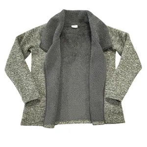 Columbia Sherpa Fleece Cardigan Gray Marled Cabin Core Gorpcore Cozy Jacket thumbnail 7