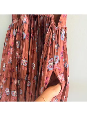 BHLDN Maya Pleated V-Neck Midi Dress thumbnail 9