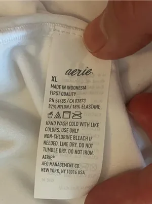 aerie White Crewneck Short Sleeve Top thumbnail 11
