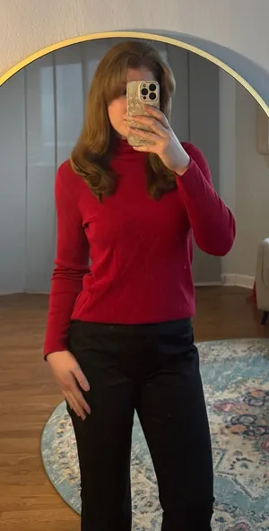 Chico's Vintage Red Turtleneck Sweater thumbnail 1