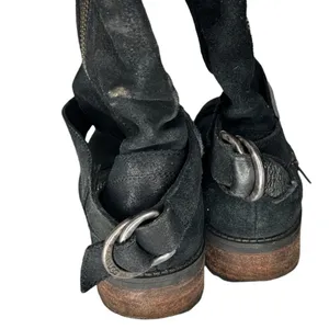 UGG Black Suede Moto Boots‎ thumbnail 3