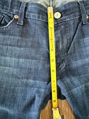 Women’s VTG 7 For All Mankind A-Pocket Bootcut Jeans Sz 31 Made in USA thumbnail 9