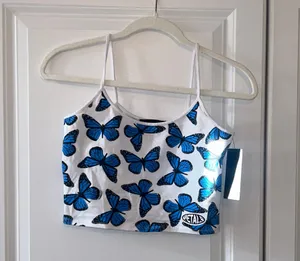 Petals by petals and peacocks butterfly cropped tanktop thumbnail 1
