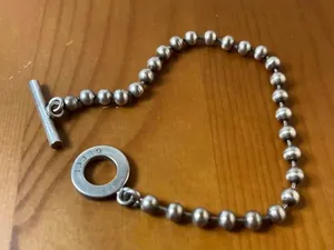 Gucci charm bracelet size 7.5 inches sterling silver thumbnail 1