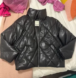 Abercrombie Leather Puffer Jacket thumbnail 1