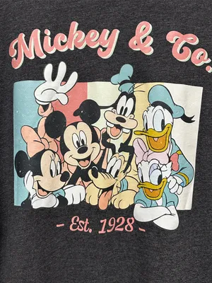 Mickey & Co Gray Disney Graphic Tee Shirt by Bella-Canvas size 3XL thumbnail 2