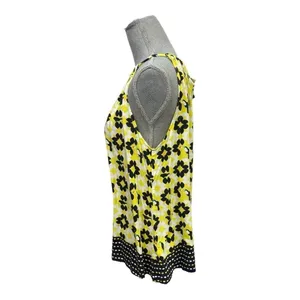 Crown & Ivy Yellow and Black Top with Tropical Tucan Bird Size L thumbnail 3