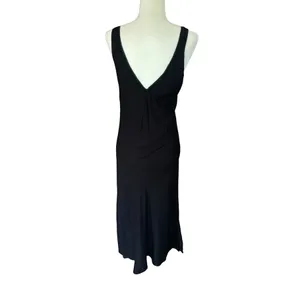 Vintage‎ April Cornell Maxi Dress Small Minimalist Black Whimsygoth Witchy Goth thumbnail 4