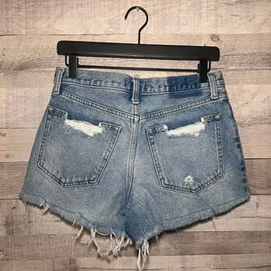 Abercrombie & Fitch Annie High Rise Distressed Denim Shorts Size 28/6 thumbnail 4