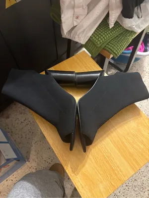 Steve Madden black open-toe stretchy sock booties 9.5 thumbnail 7