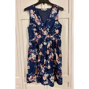 Jojo Maman Bebe maternity blue floral dress thumbnail 3