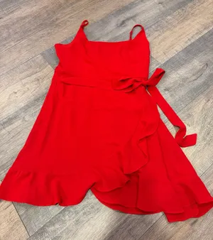 Amazon red mini dress thumbnail 1