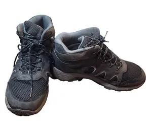 Merrell black gray waterproof wms man made ankle hiking boots sz 7M SKU 10-333 thumbnail 1