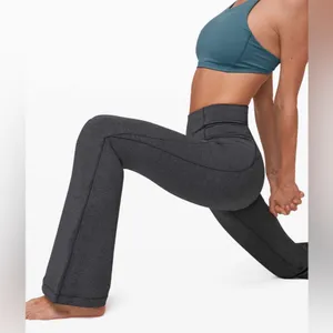 Lululemon‎ Groove Flared Pant 32” in Heathered Black Size 4 thumbnail 2