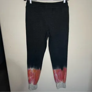 Sundry Gradient Ombré‎ Charcoal Gray Pink Sweatpant Joggers thumbnail 7