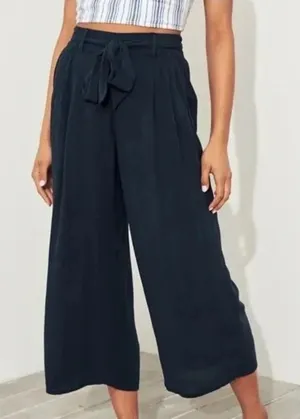 Hollister Co. Ultra High Rise Culottes‎ Pants Navy Size XS Women thumbnail 1