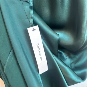 Reformation | NWT Oren 100% Silk Maxi Dress with Scarf in Forest Green | XL thumbnail 10