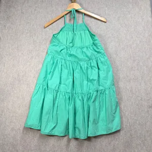 American Eagle Green‎ Tiered Halter Mini Dress Smocked Babydoll Medium NEW Boho thumbnail 4