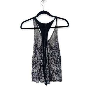 Silence + Noise Urban Outfitters Abstract Print Racerback Tank Top M Zip Back thumbnail 4