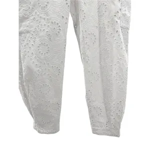 Express Super High Waisted Eyelet Belted Cargo Joggers 2 White Utility Pants NWT thumbnail 3