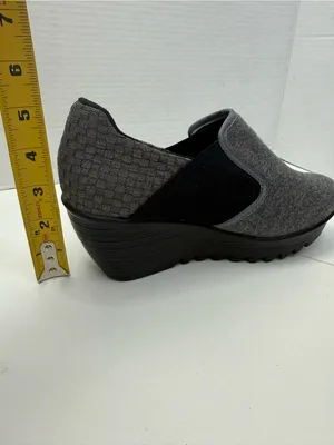 bernie mev. Gray and Black Slip-On Wedge Sneakers size 37 thumbnail 11