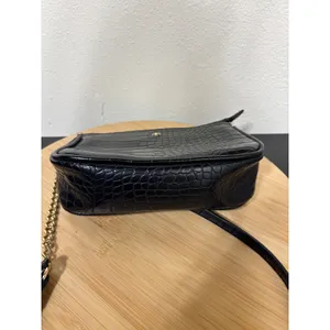 PETA +‎ JAIN Danny Cros Crossbody Bag Women Small Black Embossed Leather thumbnail 9