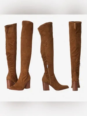 Marc Fisher Meyana Tan Over-the-Knee Boots 9.5M Retail $189 thumbnail 2