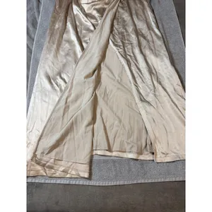 NWT‎ Lulus Size XL Off White Beige Maritza Champagne Satin Sash Tulip Maxi Dress thumbnail 4
